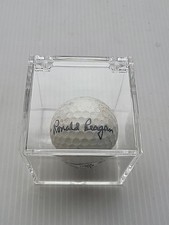 RONALD REAGAN Hand-Signed Autographed Golfball with COA and (Protective Case) picture