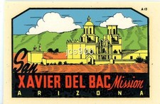 VINTAGE SAN XAVIER DEL BAC MISSION ARIZONA STATE SOUVENIR ORIGINAL 1940s RARE picture