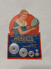 Vintage 1940s Mendets Collette Manufacturing Co. USA Mends Leaks 5 Pieces picture