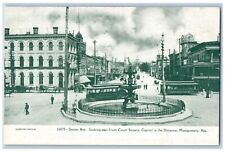 Montgomery Alabama Postcard Dexter Ave. Looking East Court Square Capitol c1905 picture