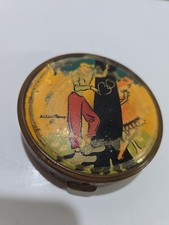 Vtg Hilda Terry 1940s -50s Powder Compact Teenagers In Love W Sifter picture