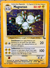 Pokémon Fossil 1999 Magneton Holo 11/62 English WOTC LP picture