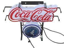 Coca Cola NBA Minnesota Timberwolves Neon Light Standing 20”x18” Bar Sign New picture
