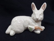 Lenox China Jewels Rabbit Bunny Figurine Snack Time with Carrot 1996 Easter Gift picture