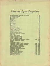 1940s STOCK EXCHANGE LUNCHEON CLUB vintage drinks menu NEW YORK CITY Wall Street picture
