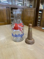 Mobilgas Pegasus Glass oil Bottle With metal Top And Cap picture