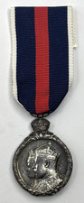 Original King Edward VII Coronation Silver Medal and Ribbon 26 June 1902 picture