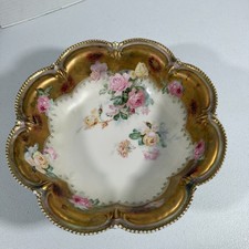 Beautiful Antique RS PRUSSIA Flower Rose Bowl ca.1870-1918 Large 11