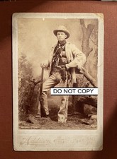 Cowboy Indian Scout Cabinet Photo At Fort Sill, Oklahoma Territory. Rifle GUNS picture
