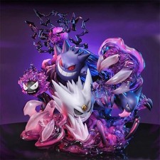 Anime Luminous Evolution Gengar White/Purple PVC Statue Model Collection Boxed picture