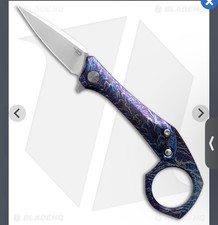 Bestech Knives Duci Frame Lock Knife Flamed Titanium (2
