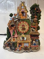 Rare Danbury Mint Dachshund Village Collector Clock Dog Figurine Vintage Resin picture
