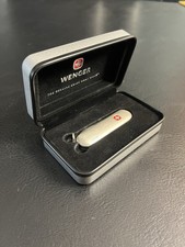 NEW Wenger Esquire Brushed Stainless Steel Swiss Army Knife Delemont 2.5” + Case picture