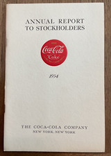 1954 Coca-Cola Annual Report To Stockholders New York, New York picture