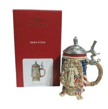 Hallmark 2021 Beer Stein America Flag Eagle Keepsake Christmas Ornament NIB picture