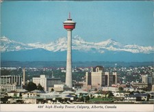 Calgary Alberta Husky Tower and downtown Calgary Postcard picture