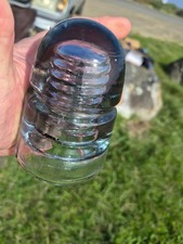 Beautiful Slightly Blue Steel Grey BeeHive Insulator picture