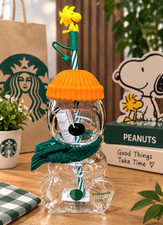 HOT NEW Starbucks x Peanuts Snoopy Limited Edition Glass Cup 2026 - US SELLER picture