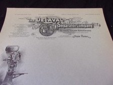 Old Unused De Laval Seprrator Company Letterhead Paper Sample picture