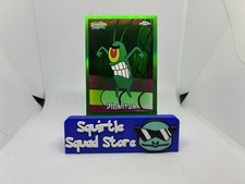 2025 TOPPS CHROME SPONGEBOB PLANKTON KELP GREEN REFRACTOR PARALLEL SSP picture
