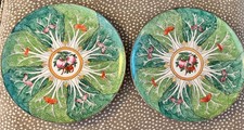 Vintage Famille Verte Bok Choy Hand Painted Plates 10” SOLD SEPARATELY picture