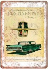 Vintage 1959 Lincoln Continental Mark IV Coupe Ad Retro Look Metal Sign A4286 picture