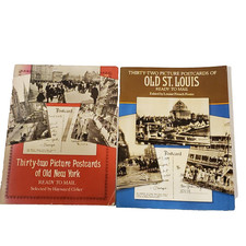 Vintage Dover Postcard Books Lot Old New York Old St Louis 1976 1979 Complete picture
