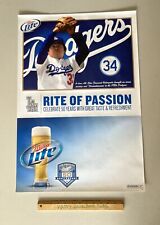 NEW Fernando Valenzuela Dodgers 50th Anniv Paper Poster Miller Lite Beer Sign picture