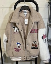 Disney X Forever 21 Varsity Sherpa Bomber Jacket Mickey Mouse Sz 2xl Plus (NEW) picture