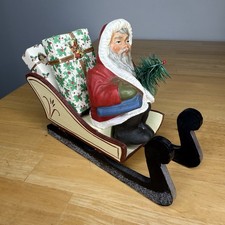 VTG Marolin Santa Claus Figurine Christmas Holiday Germany Sled Sleigh RARE See picture