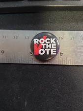 Vintage Original “Rock The Vote” ‘ Presidential Campaign Pin. 1993 picture