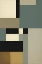 Large Abstract Painting 2x3 ft. Complex Geometric Demrin Fine Art Original NEW picture