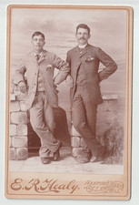 c. 1880s Cabinet Card of Handsome Latino Men Affectionate Gay Int picture