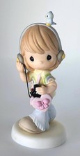 Precious Moments Girl w Headphones & Bird Accent Carry A Song In Your Heart picture