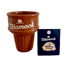 Tillamook Taste Bud Pin on Card & Chocolate Collection Ice Cream Cup, picture