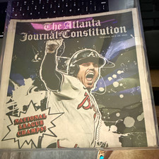 Atlanta Journal-Constitution Newspaper Oct 26 2021 Braves World Series “Welcome” picture