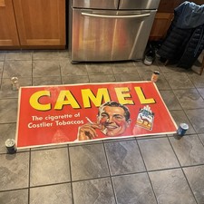 Vintage Rare 1941 Camel Cigarette Cloth Banner Sign Advertising 30” X 59” picture
