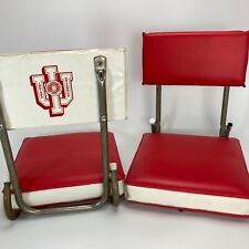 Indiana University Stadium Seat 80s Hoosiers Lot 2 Folding Bleacher Seats Red picture