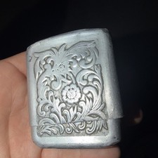 Antique Art Nouveau Pocket Match Safe Vesta Case Cigar Cutter Combination Ornate picture