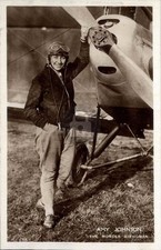PIONEER AVIATION Pilot Amy Johnson Wonder Airwoman RPPC Photo Postcard COPY picture
