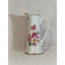 Vintage Gerold Porzellan Bavaria Wild Rose Pitcher 10