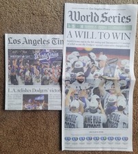 LOS ANGELES TIMES 11/3 COLLECTIBLE LA DODGERS 2025 WIN MLB WORLD SERIES VICTORY picture