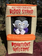 RARE Gemmy 5-1/2’ Lighted Halloween Blood Stand Prototype inflatable Airblown picture