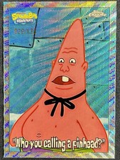 Who You Calling A Pinhead? 2025 Topps Chrome SpongeBob #180 Wave Refractor /175 picture