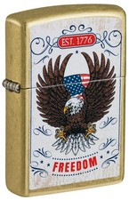 Zippo Soaring Freedom Design Street Brass Windproof Lighter, 47283 picture