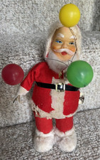 🎅VINTAGE Mechanical Balloon Santa Wind Up Made in Japan 1950s 60s ALPS picture