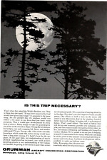 1964 Print Ad Grumman Aircraft Corp Is this Trip Necessary?Moon Landing Wright picture