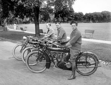 1910-1926 Men on Motorcycles Vintage Old Photo 8.5