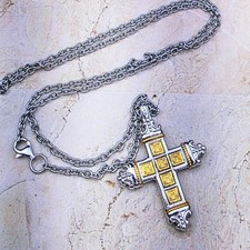 925 sterling silver gothic cross pendant with chain by estherleejewel picture