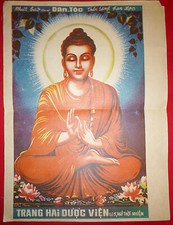 1960's Vintage Poster - BUDDHA - LADY BUDDHA - SAIGON - TANTRIC - Vietnam War picture